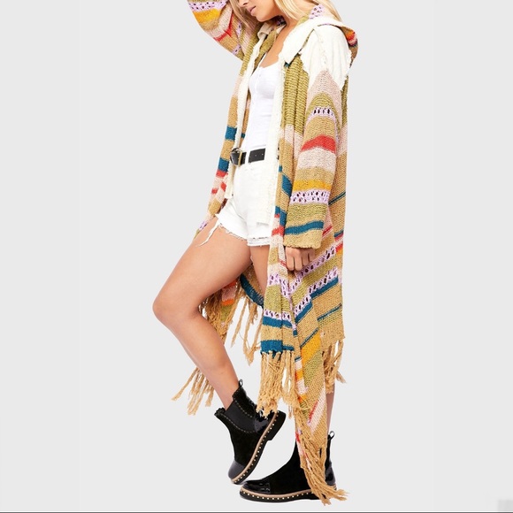 Free People Sweaters - Free People Beach Party Hooded Cardigan Duster